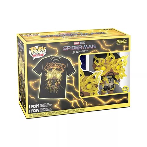 Spider-Man: No Way Home Electro Glow-in-the-Dark Funko Pop! Vinyl Figure #1164 with Adult Pop! T-Shirt