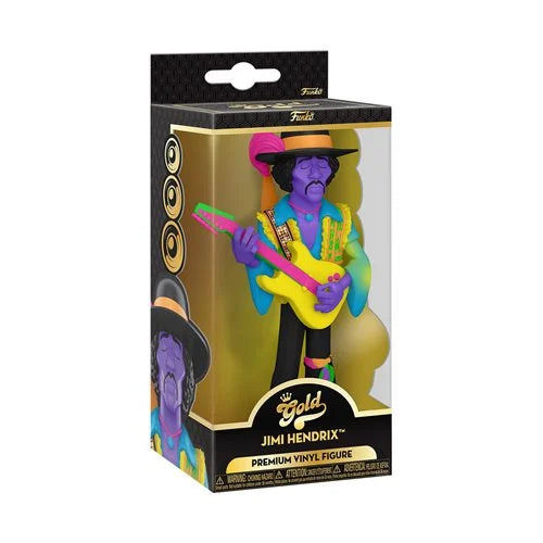 Jimi Hendrix Blacklight 5-Inch Vinyl Gold Figure