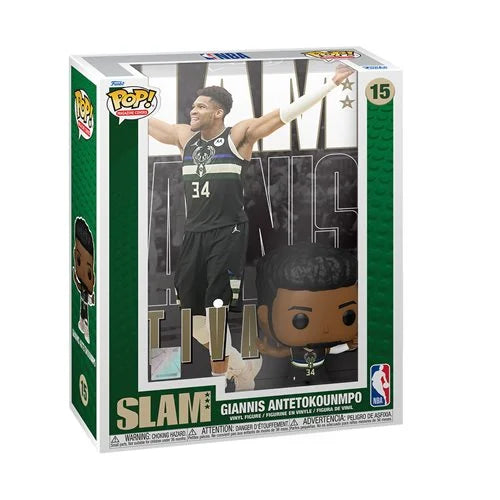 NBA SLAM Giannis Antetokounmpo Funko Pop! Cover Figure #15 with Case